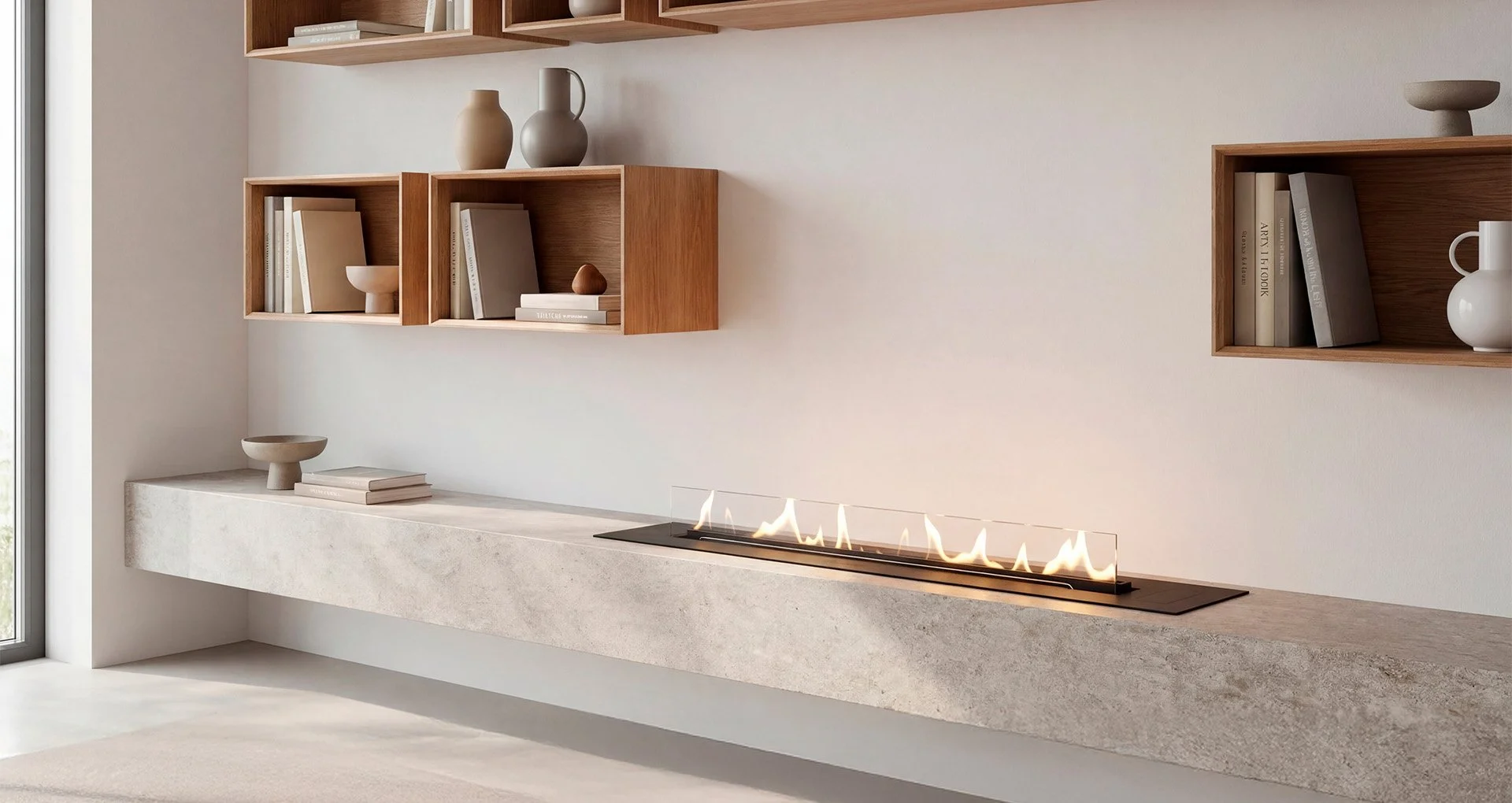 Montreal Hybrid Mist - Room Divider Water Vapour Fireplace